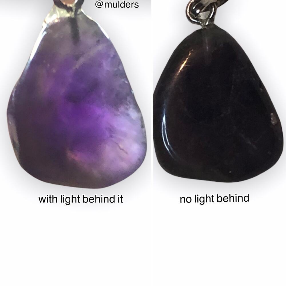 Vintage Purple Stone Mineral Pendant for Necklace
